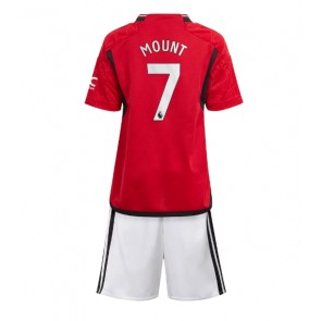 Manchester United Mason Mount #7 Dětské Domácí dres komplet 2023-24 Krátký Rukáv (+ trenýrky)